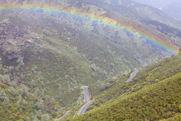 California, Hell Hollow Rainbow over Highway 49